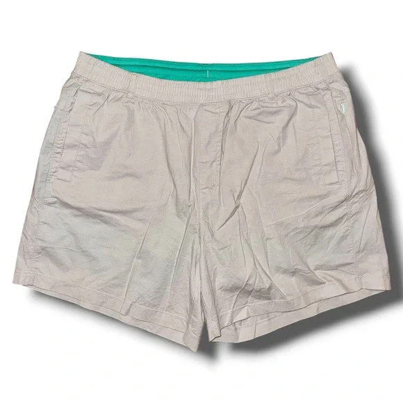 Birddogs Mens Lined Gym Shorts 3XL Khaki Tan Teal Liner Athletic Workout Running - Picture 1 of 5